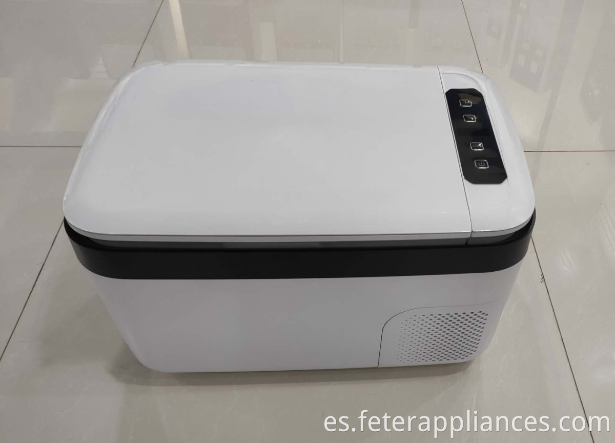 Refrigerador portátil de doble zona con compresor Danfoss, mini refrigerador refrigerador para exteriores, uso doméstico, blanco